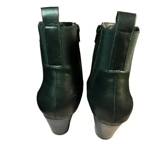 CentroPoint Womens Black Faux Leather Booties Shoes 9 - Picture 5 of 8